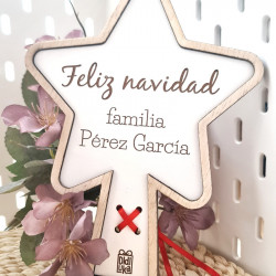 estrella de arbol personalizada