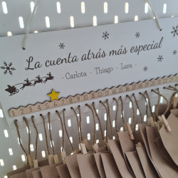 Calendario de adviento personalizado