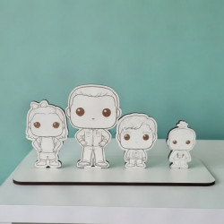 Funko familia en madera